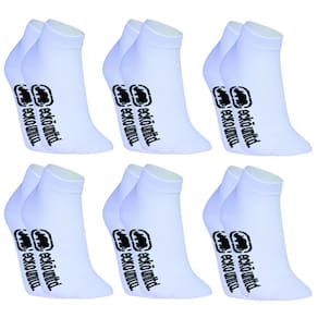 Kit 6 Meias Cano Curto Unisex Adulto Branca Ecko Ulntd