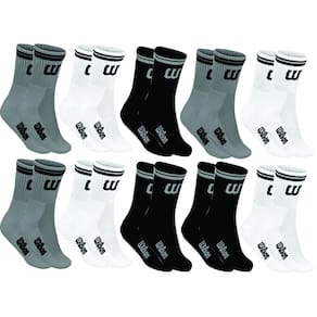Kit 10 Meias Cano Alto Masculina Adulto