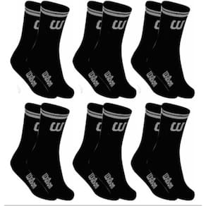 Kit 6 Meias Cano Alto Unisex Adulto Preta