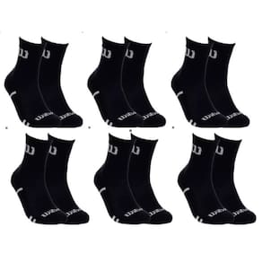 Kit 6 Meias Cano Alto Masculina Adulto Preta