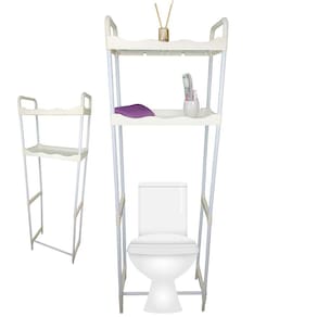 Rack Estante 2 Prateleiras Vaso Sanitario Banheiro Casa Organizaçao Cozinha Lavanderia Armazenamento