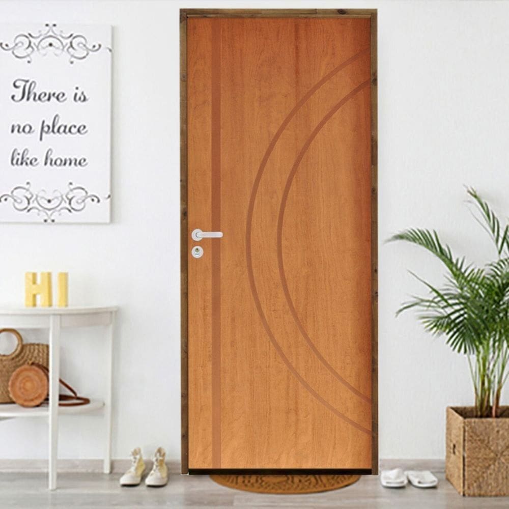 Porta Lisa Padrão Imbuia Concept 10 Batente Ecológico 14 Fechadura Stilo Externa 62 X 2,10 Esquerdo Natural