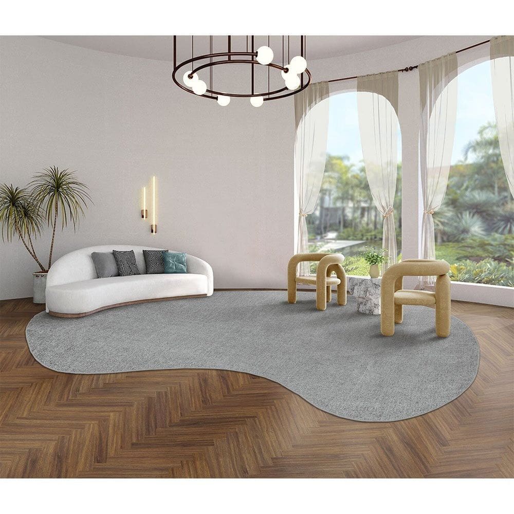 Tapete 295x395cm Elegant Organico Feijão Cinza