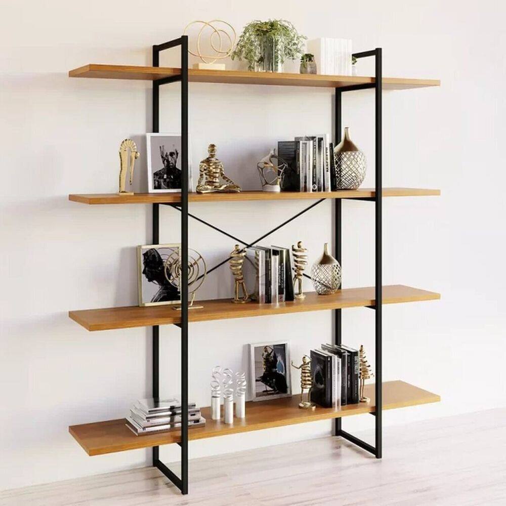 Estante Industrial Málaga 4 Prateleiras 170cmx150cm Gol Preto