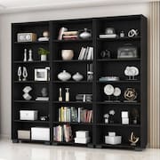 Kit 3 Estantes para Livros 5 Prateleiras 188cmx181,5cm Office Preto