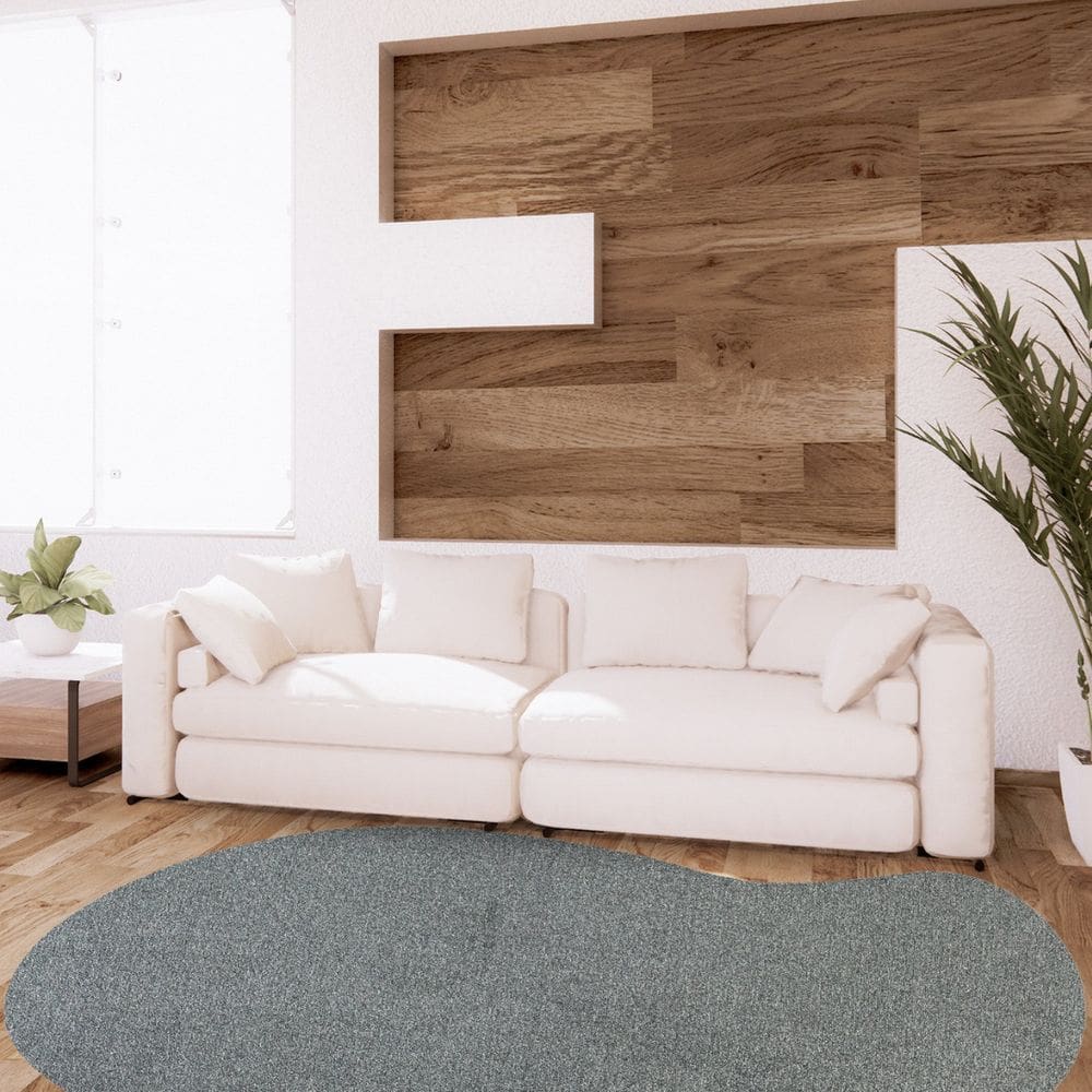 Tapete Formato Orgânico Volcano 200cm X 250cm Colore Têxtil Cinza