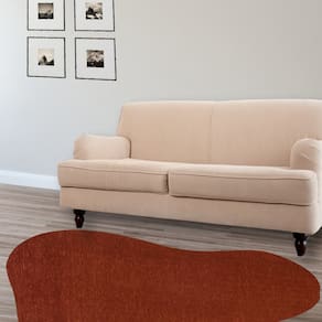 Tapete Formato Orgânico Lagune 140cm X 200cm Colore Têxtil Vermelho