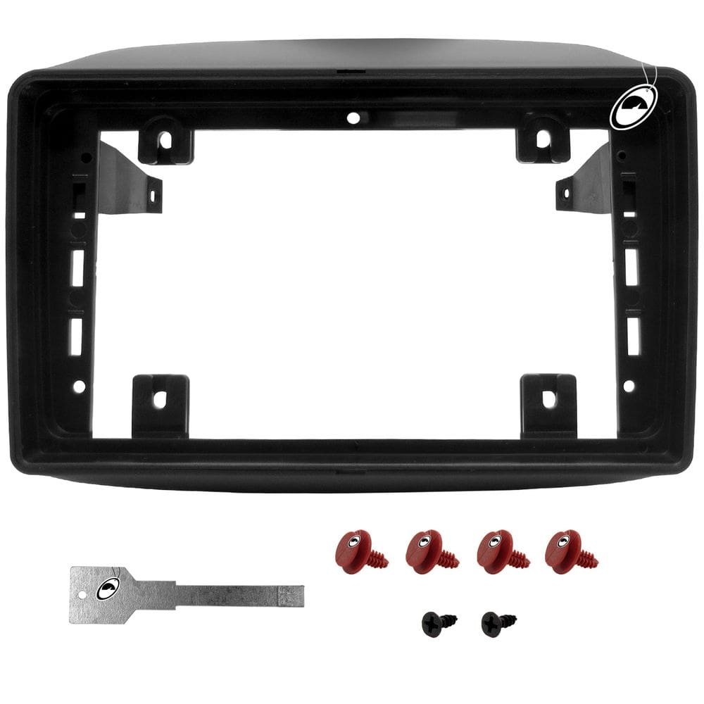 Moldura De Painel 2 Din 9" Polegadas Mobi Preto