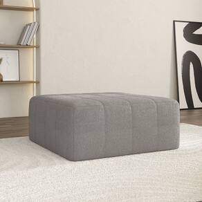 Puff Modular de Espuma Easybox Cabecasa Madeiramadeira Cinza Claro