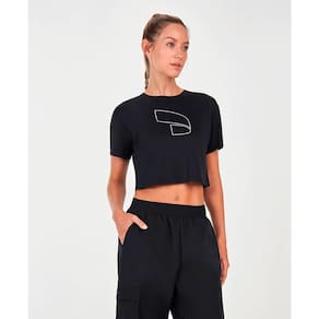 Cropped Alto Giro Feminino T-Shirt Símbolo Academia Fitness