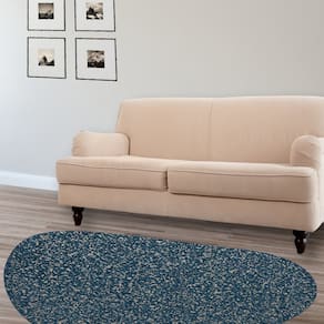 Tapete Formato Orgânico Rock 140cm X 200cm Amaretti Têxtil Cru/Cinza