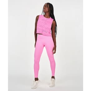 Regata Alto Giro Feminina Cropped Mesh Esportivo Fitness