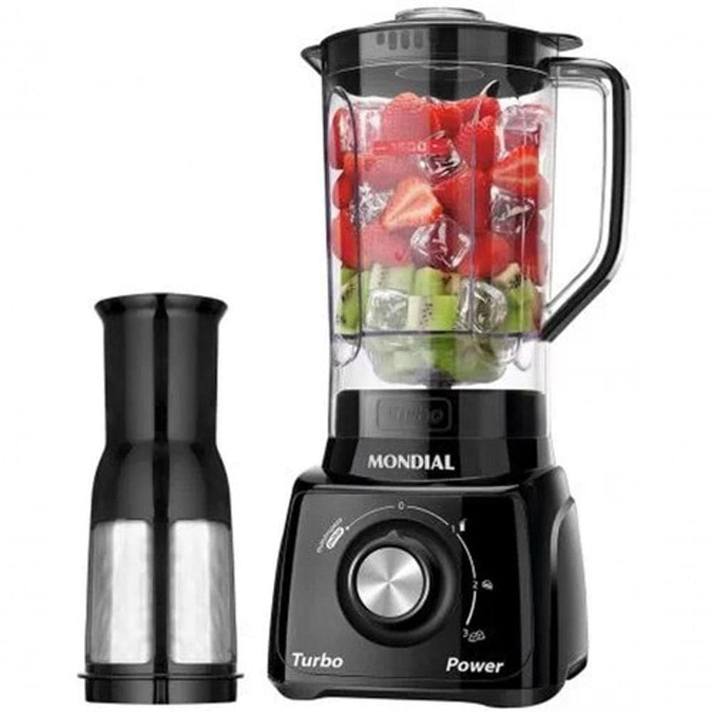 Liquidificador Mondial 3 Velocidades 500W L99 Com Filtro Postamos 24h Preto 110V