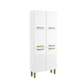 Armário Paneleiro De Aço 6 Portas Bella Bertolini Branco
