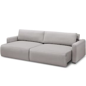 Sofá Retrátil Reclinável Para Sala De Estar Living 270cm Sevilha F04 Veludo Cinza