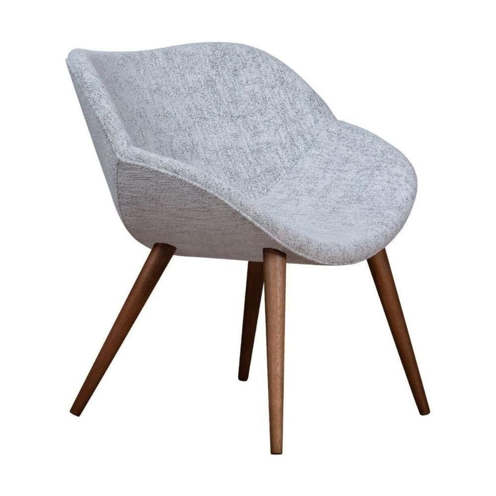 Poltrona Decorativa Com Pés De Ferro Multimóveis Cr7014 Cinza Cinza