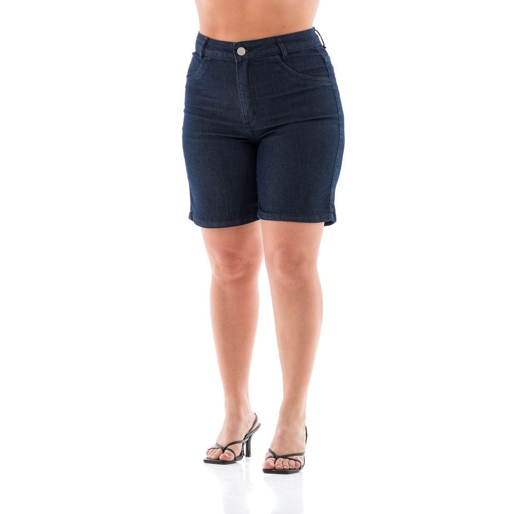 Bermuda Meia Coxa Jeans Feminina Promo