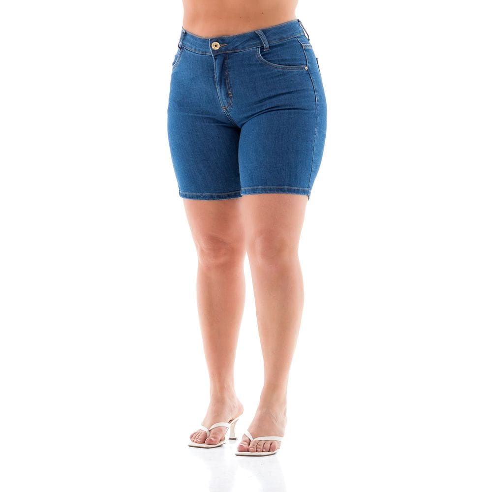 Bermuda Jeans Feminina Arauto Comfy Maxskin Duo