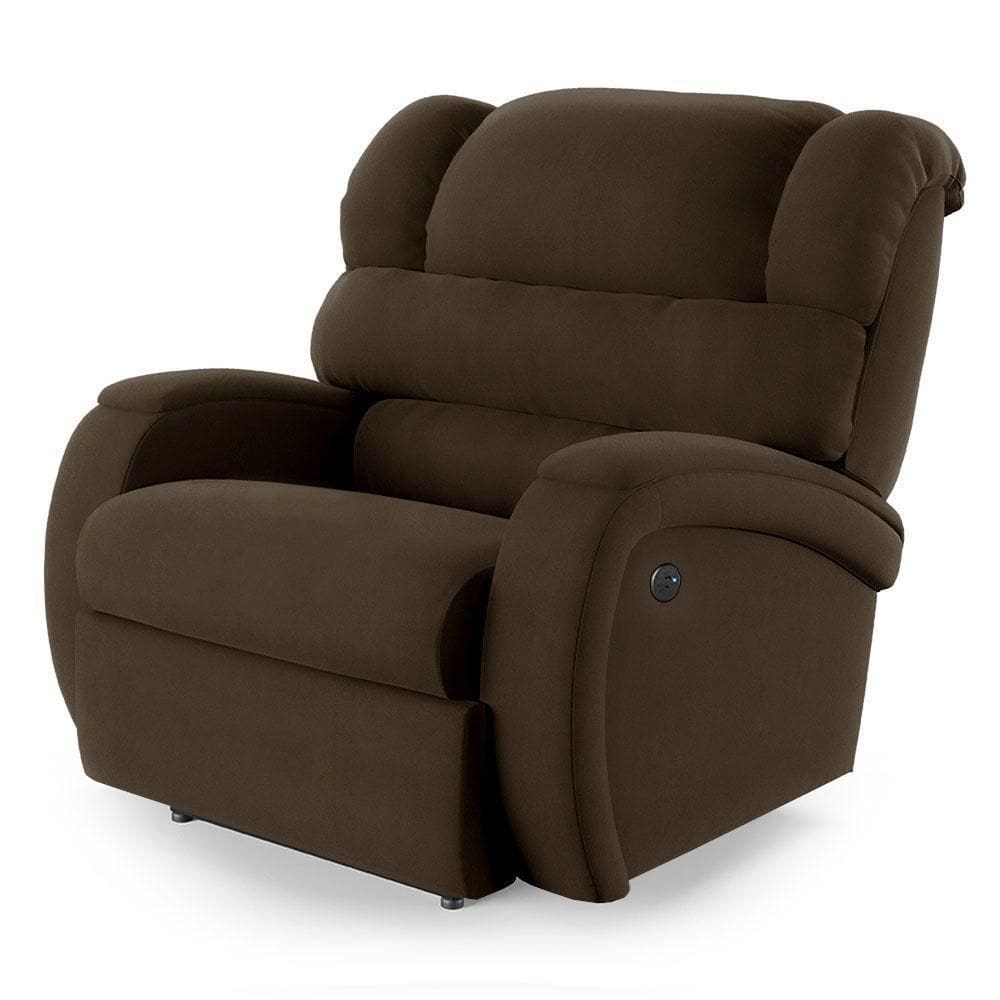 Poltrona Do Papai Reclinável Napoli Power Elétrica Usb Veludo Fh1 Marrom