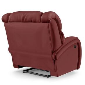 Poltrona Do Papai Reclinável Napoli Power Elétrica Massagem Pu Vermelho Fh1