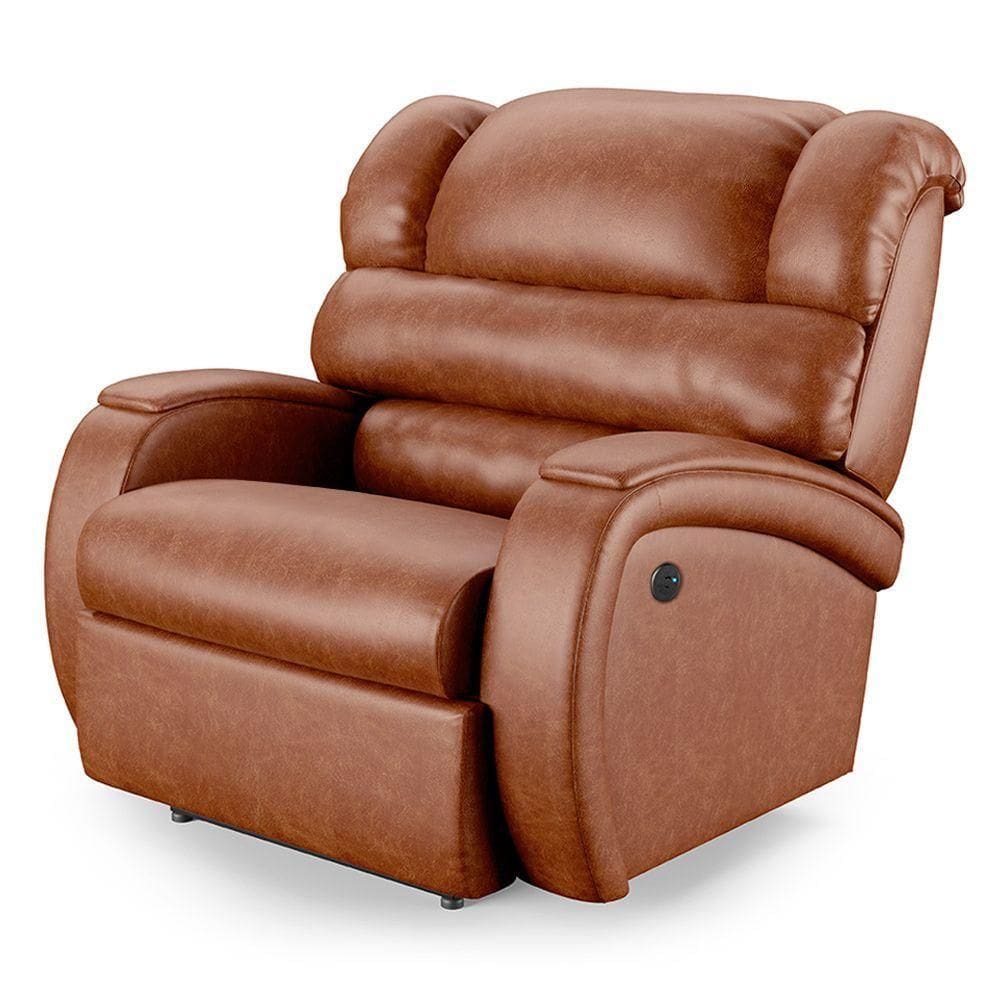 Poltrona Do Papai Reclinável Napoli Power Touch Usb Pu Caramelo Brilho Fh1