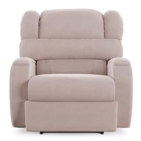 Poltrona Do Papai Reclinável Napoli Power Elétrica Massagem Veludo Rosê Fh1