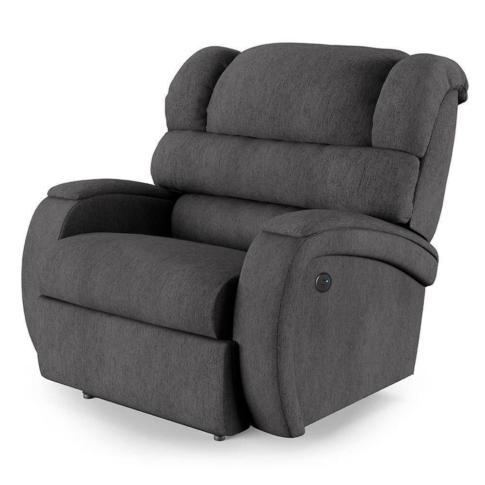 Poltrona Do Papai Reclinável Napoli Controle Power Elétrico Usb Lin Grafite Fh1