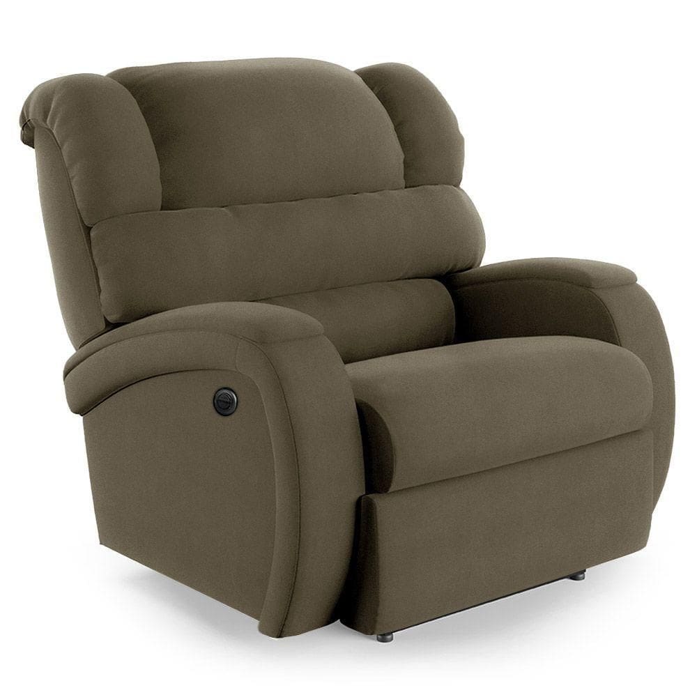 Poltrona Do Papai Reclinável Napoli Controle Power Elétrico Veludo Capuccino Fh1