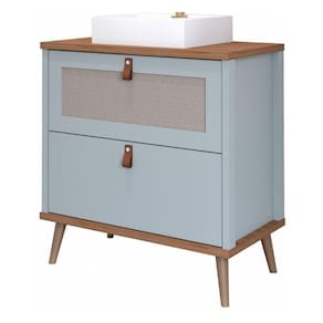 Gabinete Para Banheiro 60 Cm 100% Mdf 1 Gaveta 1 Porta Basculante Veneto Mgm Móveis Pistache/freijo Pistache/freijo