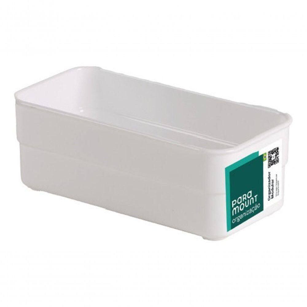 Organizador De Plástico Multiuso 15x7,5x5,2cm Branco Paramount