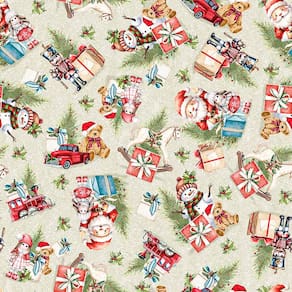 Tecido Tricoline Estampa Dohler 100% Algodão Natal 2 Metros