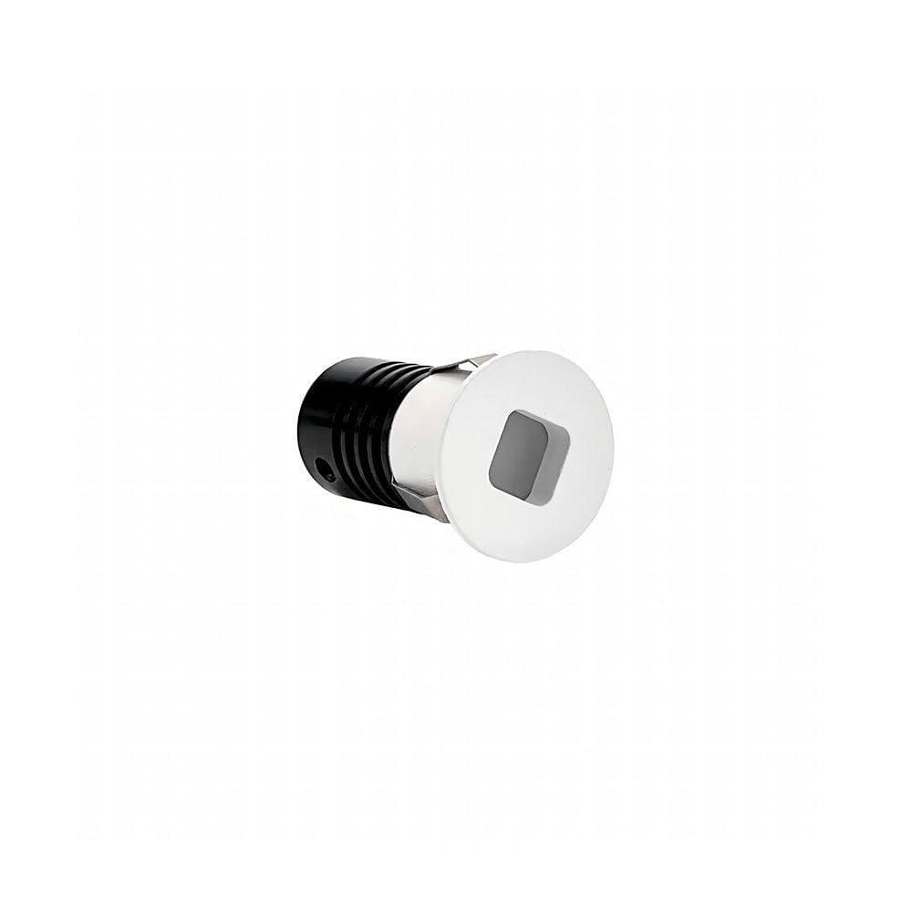 Spot De Embutir Nordecor Domy Nam Mini Redondo Led Alto Irc 90 1w Bivolt Branco 3000k Luz Amarela 6524