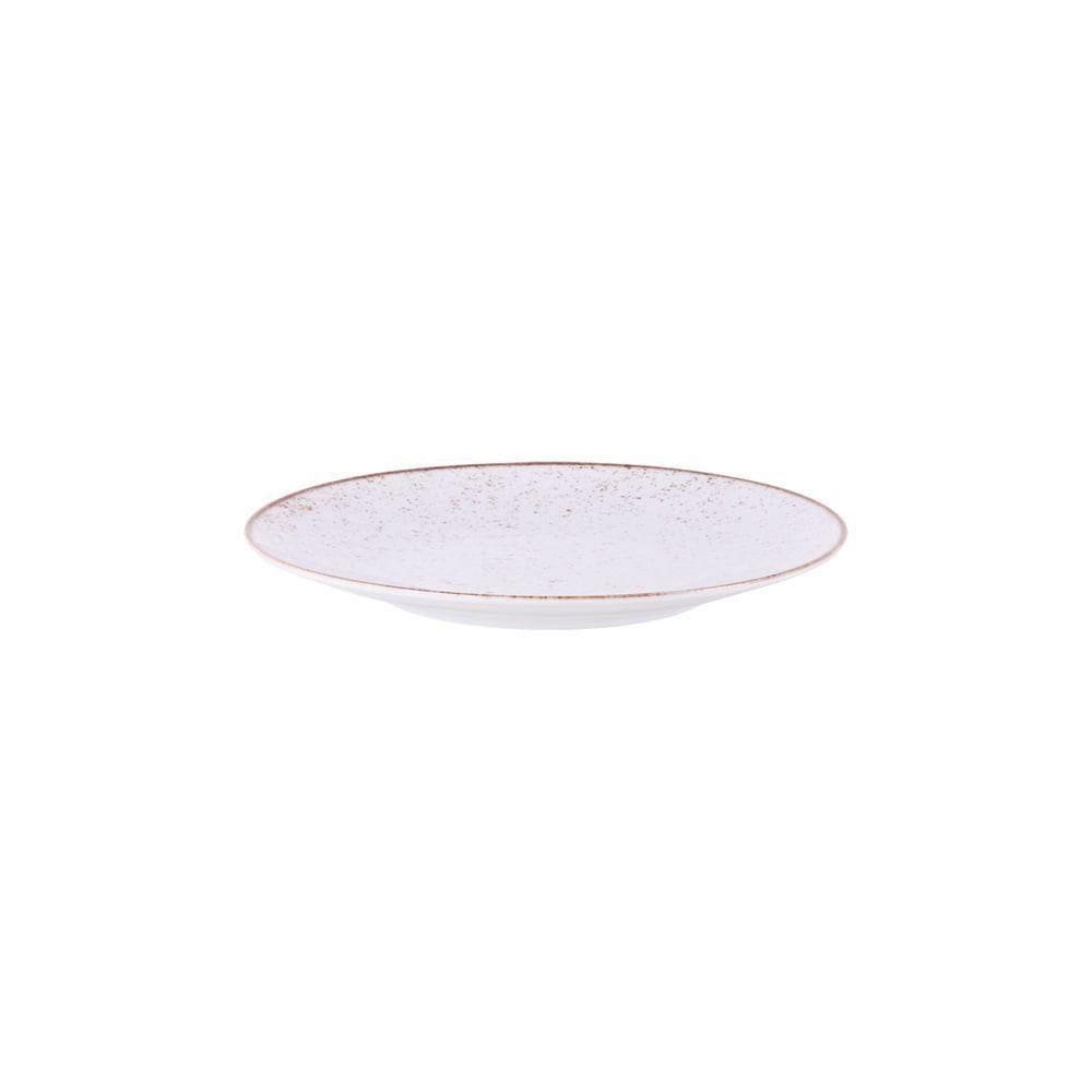 Prato Sobremesa Tramontina Rústico Marrom Em Porcelana Decorada 21 Cm