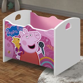 Baú Infantil Organizador Venezuela Rosa Branco