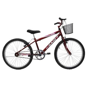 Bicicleta Aro 24 Feminina Mono Sem Marcha Com Cesta Saidx