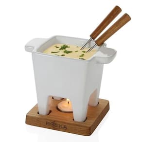 Fondue Em Cerâmica 5 Peças Bianco 300ml Boska Branco