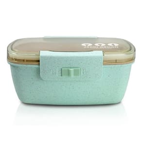 Conjunto Pote Marmita Ecológica 650 Ml Com Copo C- Tampa 300 Ml Verde