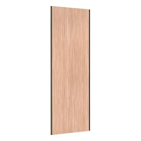 Porta De Correr 80cm Com Puxador Inox E Kit Ferragem Cumaru
