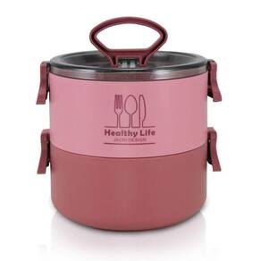 Pote Marmita De 2 Andares 1600ml Concept Rosa