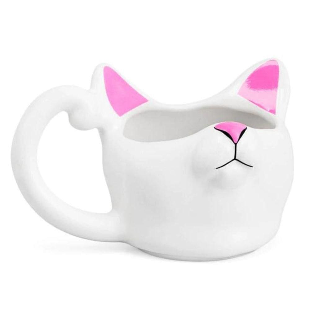 Caneca 3d Gato Branco Cerâmica 260ml Broglio