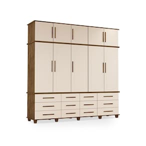 Guarda-roupa Com 5 Portas Nancy Malbec Off White