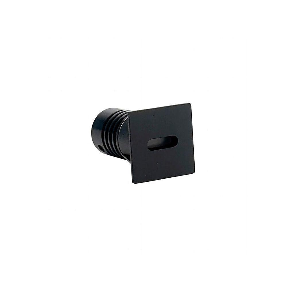 Spot De Embutir Nordecor Domy Ini Mini Quadrado Led Alto Irc 90 1w Bivolt Preto 3000k Luz Amarela 6523