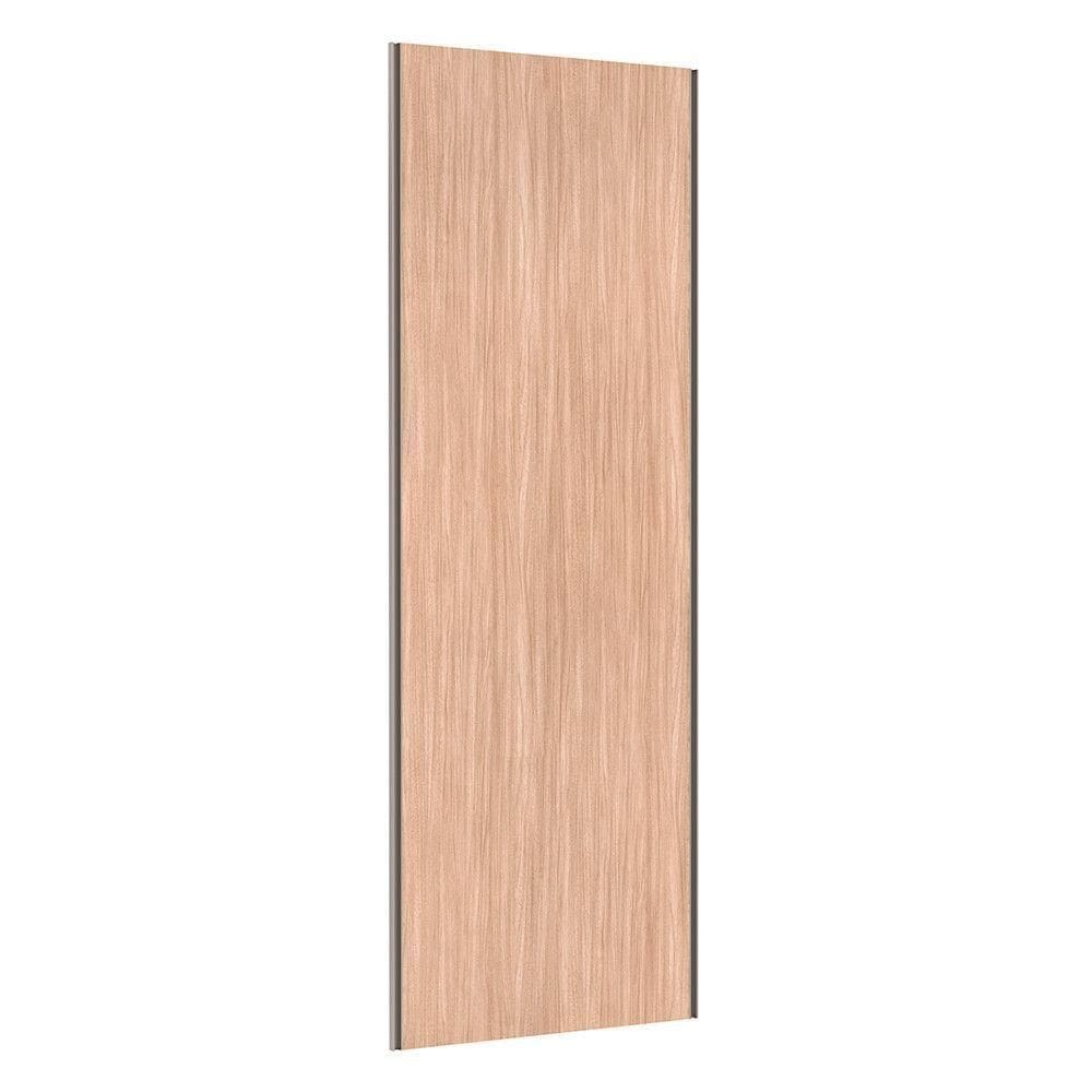 Porta 80cm Puxador Champagne E Kit Ferragem Cumaru