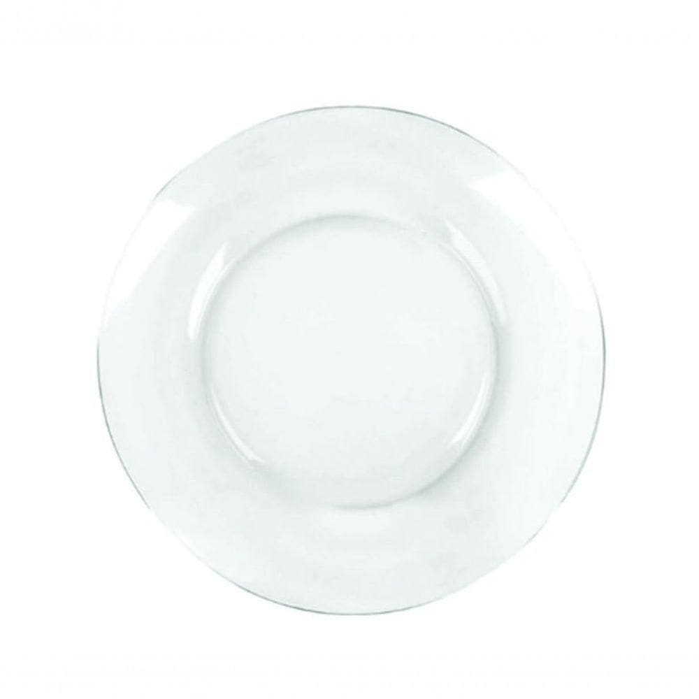 Kit Jogo Prato Fundo Sopa Transparente 10 Peças 22,5cm