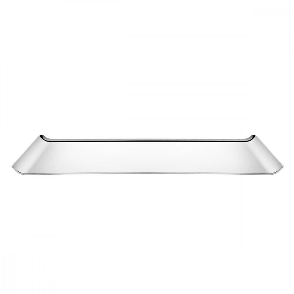 Bandeja Tramontina Quadrata Retangular Em Aço Inox Alto Brilho 38x17 Cm