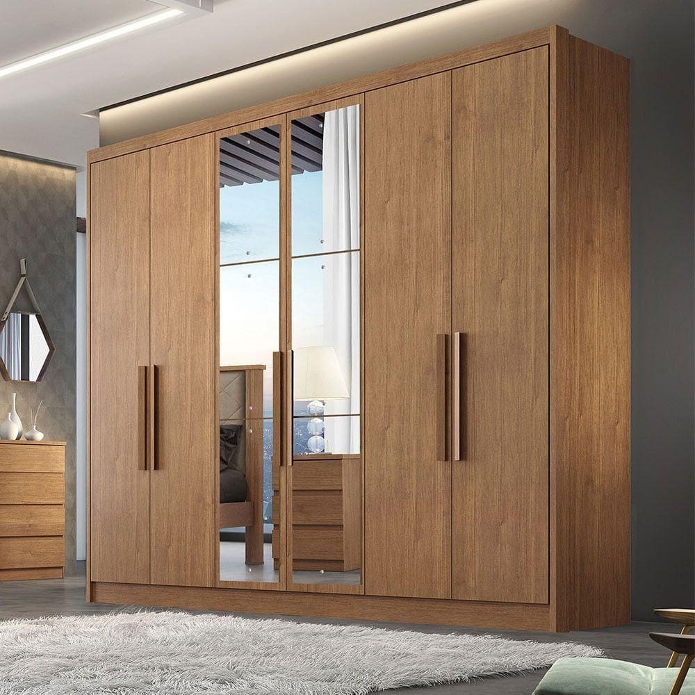 Guarda Roupa 6 Portas 6 Gavetas Clic Móveis Cumaru