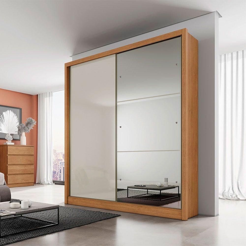 Guarda Roupa  2 Portas 3 Gavetas  Clic Móveis Cumaru-fendi