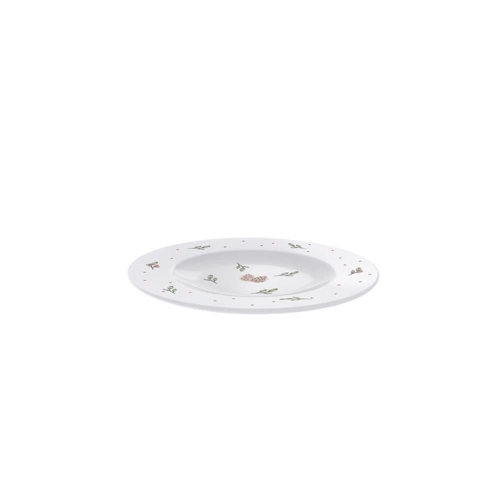 Prato Sobremesa Tramontina Casa Natal Em Porcelana Decorada 21 Cm