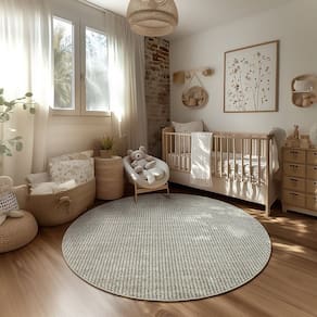 Tapete 130cm Redondo para Sala de Estar Primavera