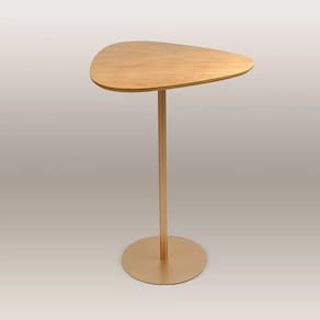 Mesa Lateral Orgânica Up Dourado 52 Cm Altura Cinamomo